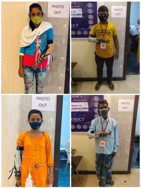 Give a Hand recipients at clinic